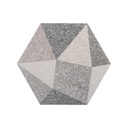 Porcelanato Hexagon Luton Multicolor Mate 23x26,6 cm