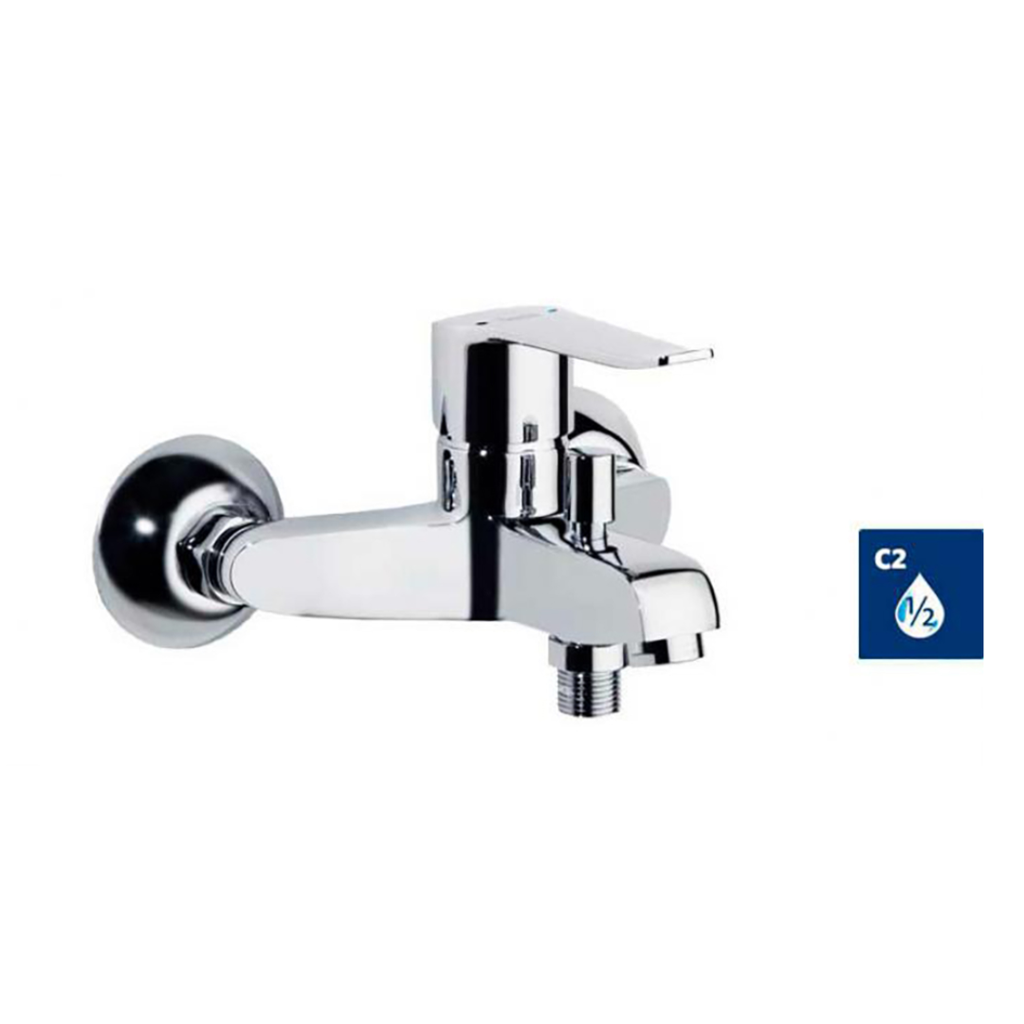 Grifería Monomando Ypsilon Plus Externa Tina Ducha  Cromo