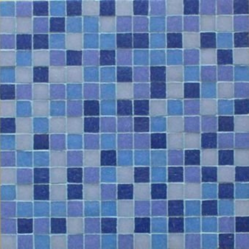[CASPIOMURVI] Mosaico De Vidrio En Malla Caspio Azules Brillante 31.5x31.5 cm