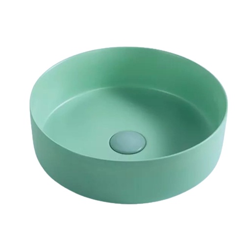 [LR-GREEN] Lavamanos De Sobreponer Colors Circular 35,5x35,5 cm Verde Menta