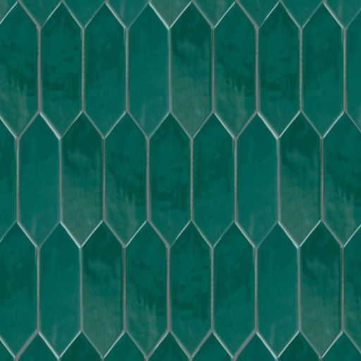 [ARROWTURQUOISE] Cerámica en Malla Arrow Verde Brillante 20,4x30 cm