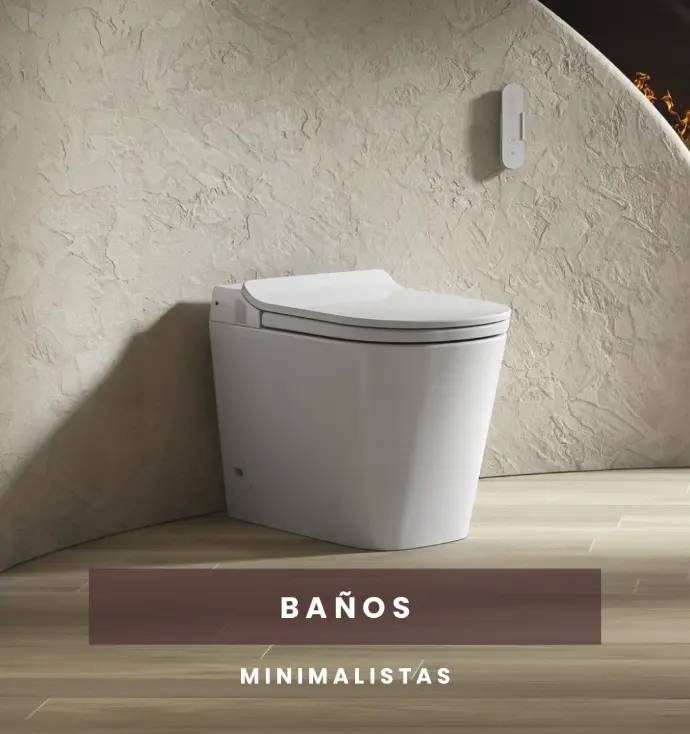 Baño minimalista con sanitario moderno y estilo contemporáneo