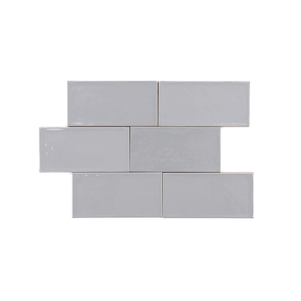 Ceramica Etnia Gris Brillante 10x20 cm