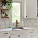 Ceramica En Malla Arrow White Brillante 20.4x30 Cm