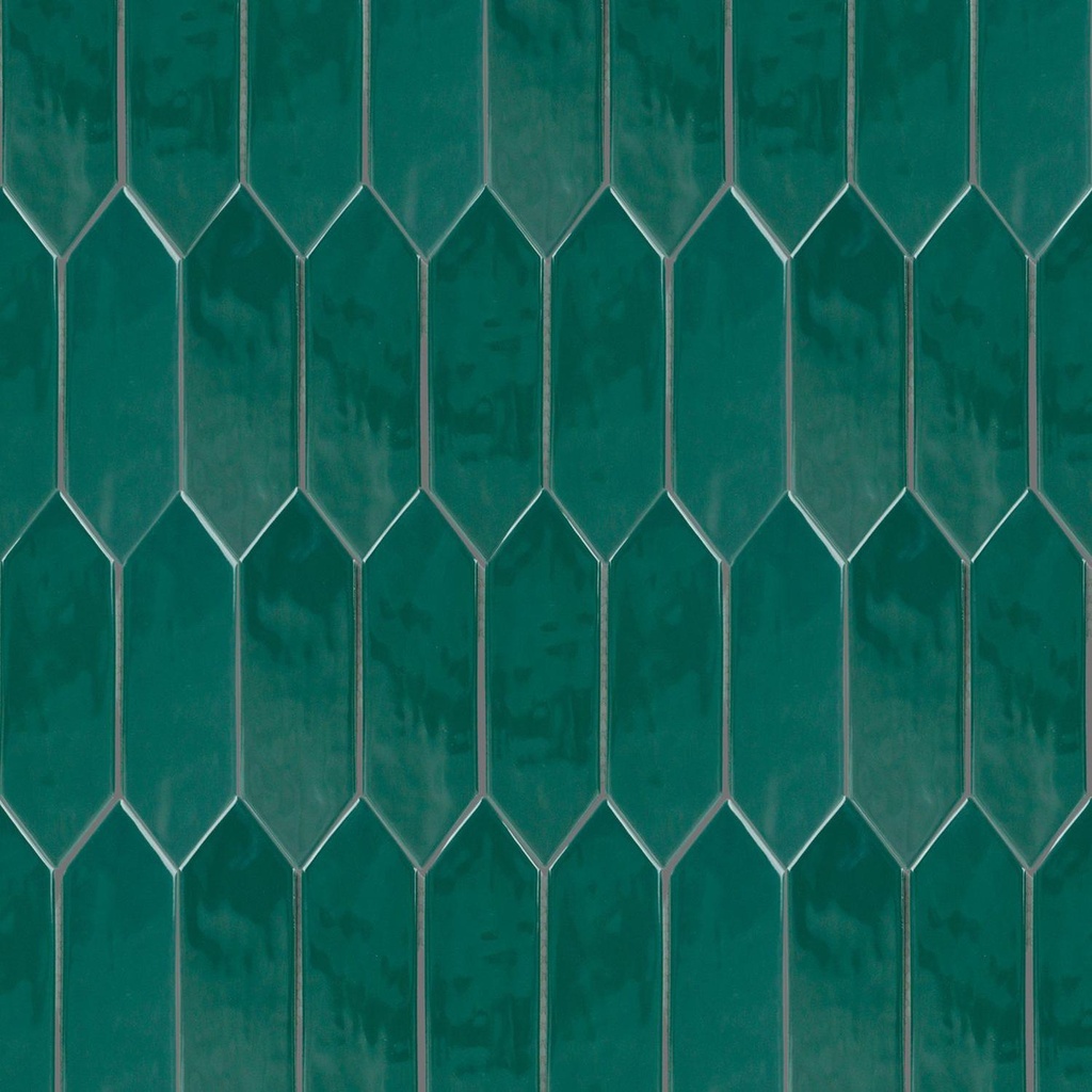 Cerámica en Malla Arrow Verde Brillante 20,4x30 cm