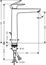 Grifería De Lavamanos Monomando Externo Talis Cromo Alta 29,2 cm