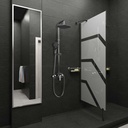 Columna De Ducha Titanium Cromo con rociador  de 240mm