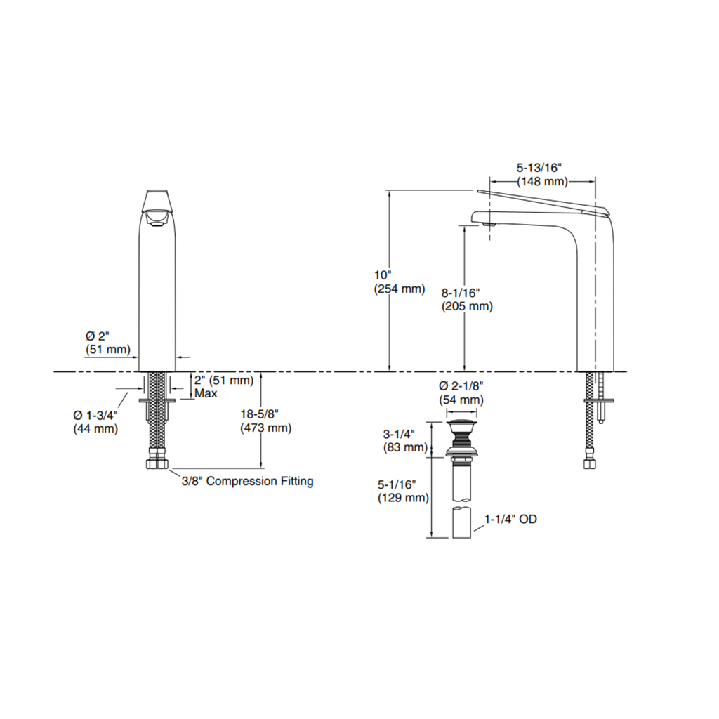 Grifería de Lavamanos Monomando Externo Avid Oro Rosa Brillante