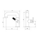 Grifería de Lavamanos Monomando Externo Bold Lever Níquel
