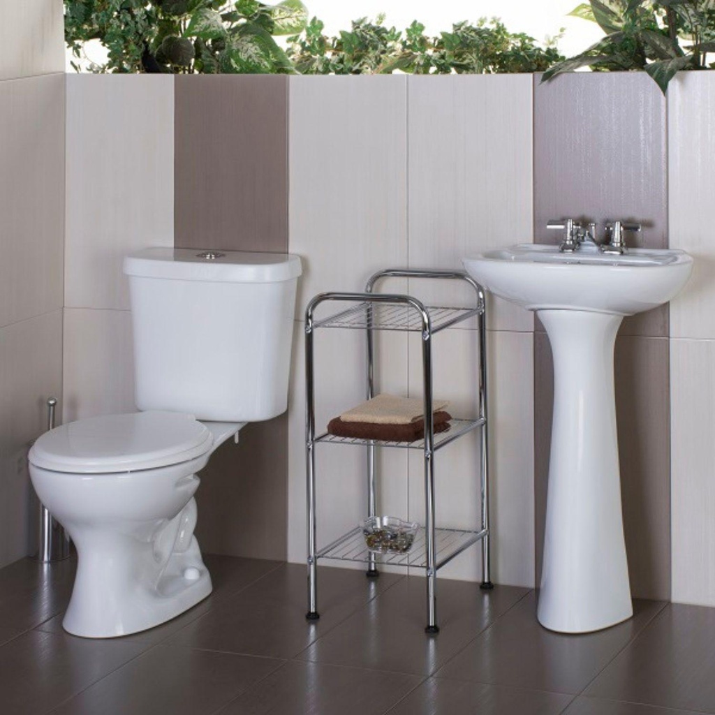 Lavamanos De Pedestal Roma Universal 46x36x17,5 cm Blanco