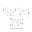 Lavamanos De Semi-Empotar D-Code Ovalado 55x44 cm Blanco