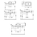 Lavamanos De Sobreponer Pura Vida Rectangular 70x46.5 cm Blanco