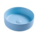 Lavamanos Sobreponer Circular Azul 35,5x35,5cm con Grif Externa Cromo