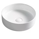 Lavamanos Sobreponer Circular Blanco 35,5x35,5cm con Grif Externa black