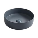 Lavamanos Sobreponer Circular Gris Oscuro 35,5x35,5cm con Grif Extern black