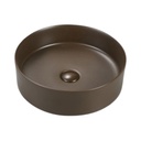 Lavamanos Sobreponer Circular Marron 35,5x35,5cm con Grif Externa Cromo