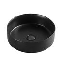 Lavamanos Sobreponer Circular Negro 35,5x35,5cm con Grifería Externa Black Mate