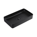 Lavamanos Sobreponer Rectangular Negro 60x34cm con Grifería Externa Black Mate