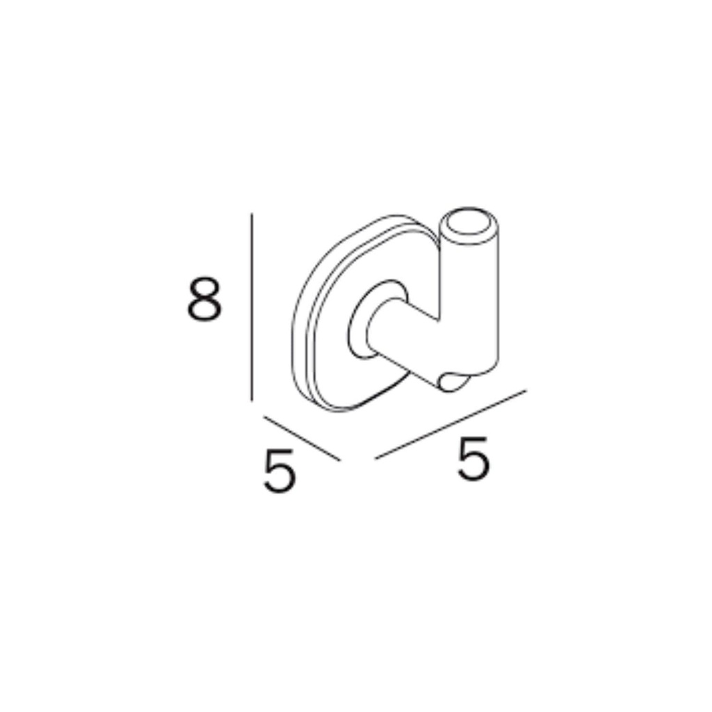 Percha Simple Ellepi Negro Mate