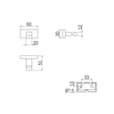 Percha Simple Lea Cromo