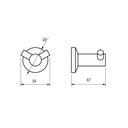 Percha Simple Round Cromo