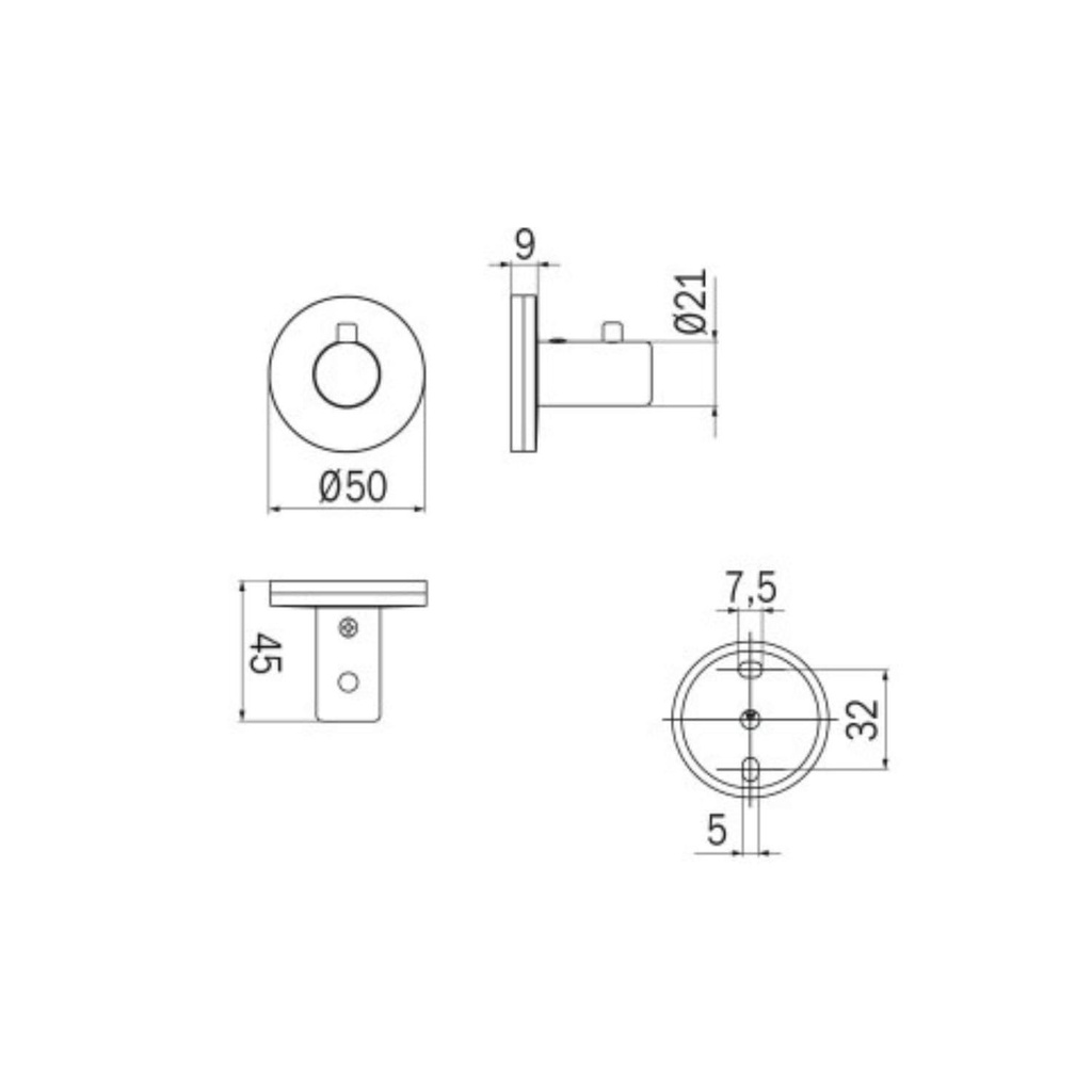 Percha Simple Touch Cromo