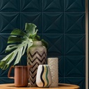 Porcelanato 4d Flower Deep Blue Mate 20x20 cm