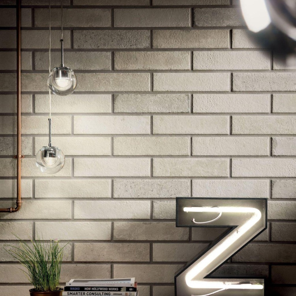 Porcelanato Bricklane White Mate 7,5x30 cm