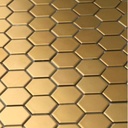 Porcelanato En Malla Sixties Gold Brillante  5x5 Cm
