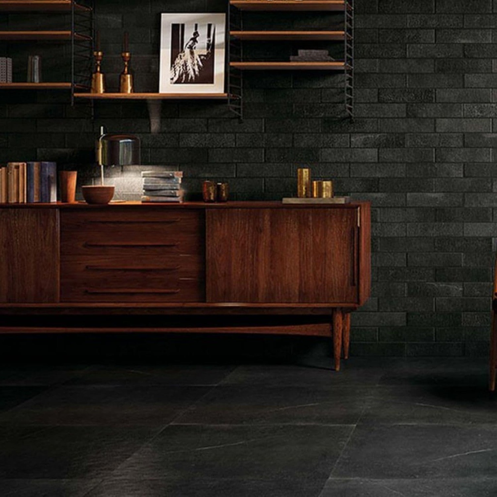 Porcelanato Maku Dark Satinado Rectificado 75x75 cm