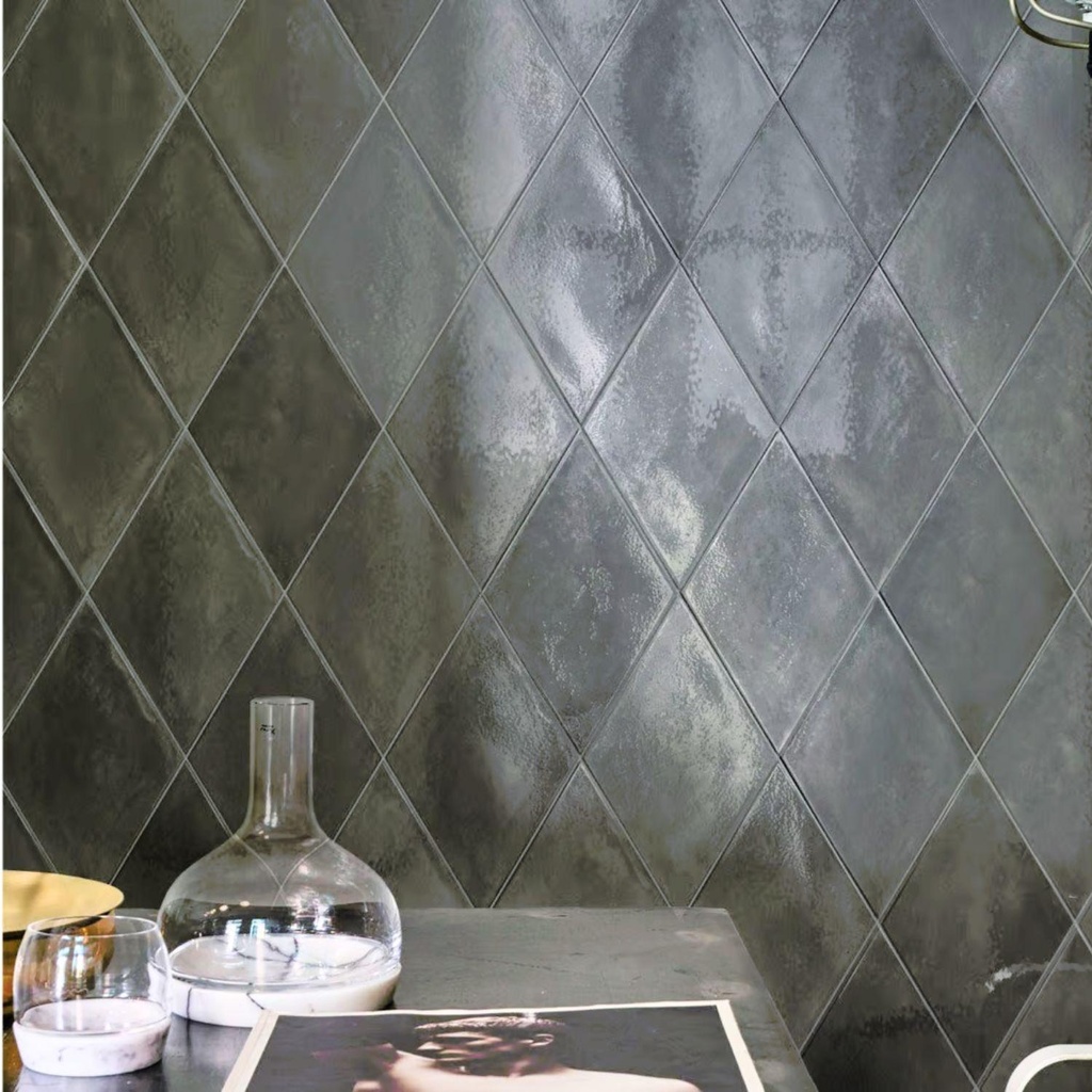 Porcelanato Ossidi Grigio Brillante Rectificado 18,7x32,4 cm