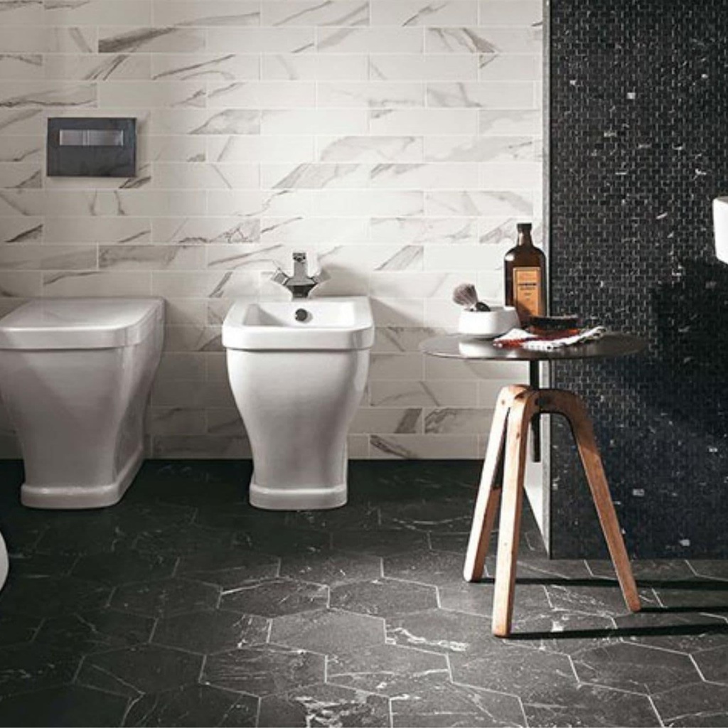 Porcelanato Roma Grafite Hexag Mate 21,6x25 cm