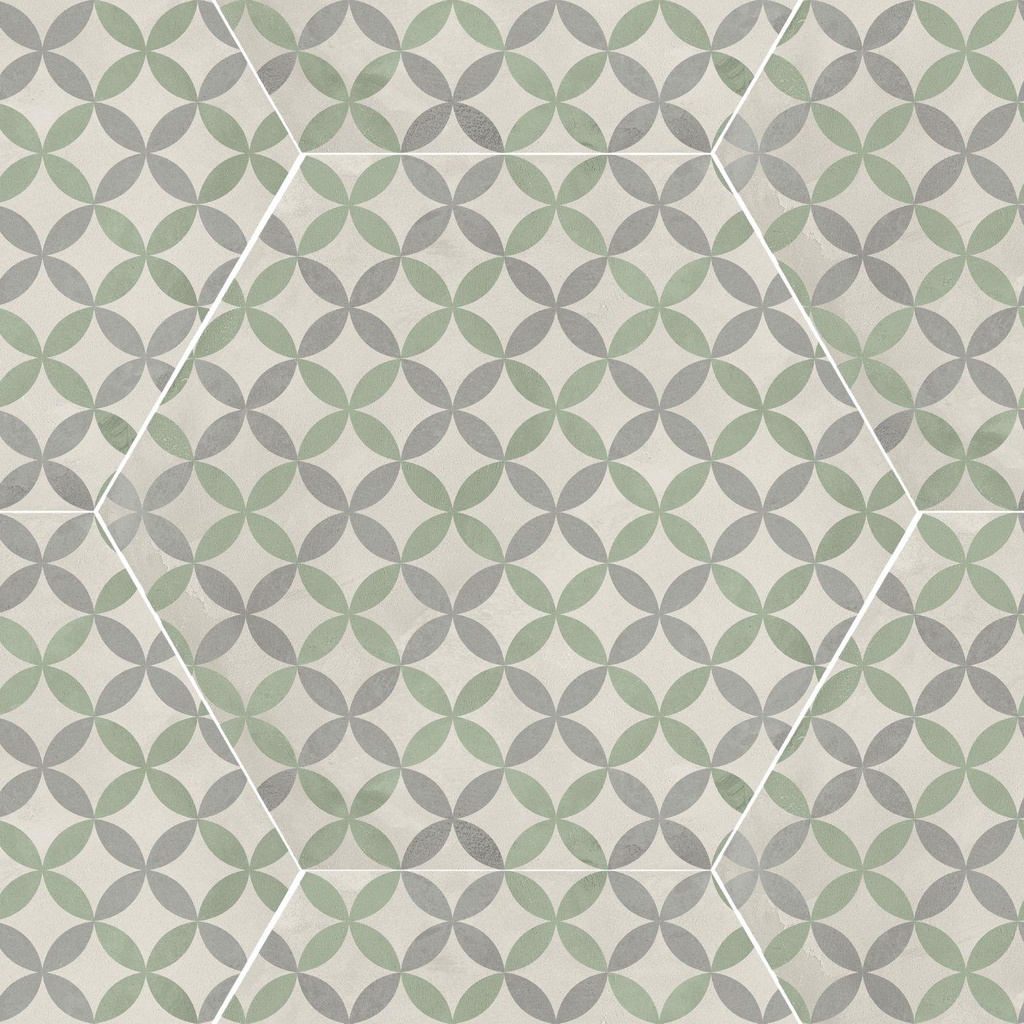 Porcelanato Terra Art Astro Menta Mate 25x21,6 cm