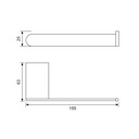 Portarrollo Sin Tapa Flat Cromo