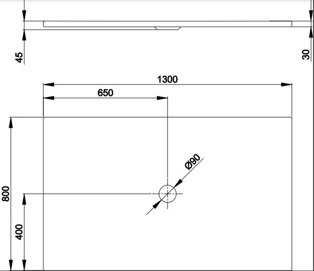 Receptáculo de Ducha BetteFloor 130x80 cm Blanco