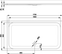 Receptáculo de Ducha BetteUltra 170x90 cm Gris