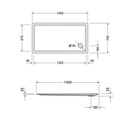 Receptáculo de Ducha Starck 140x75 cm Blanco