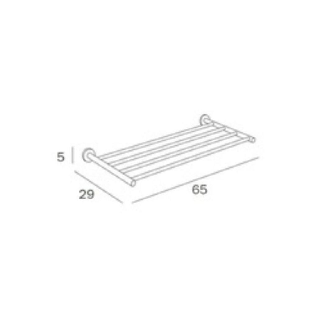Repisa de Toallas 65 cm Forum Cromo