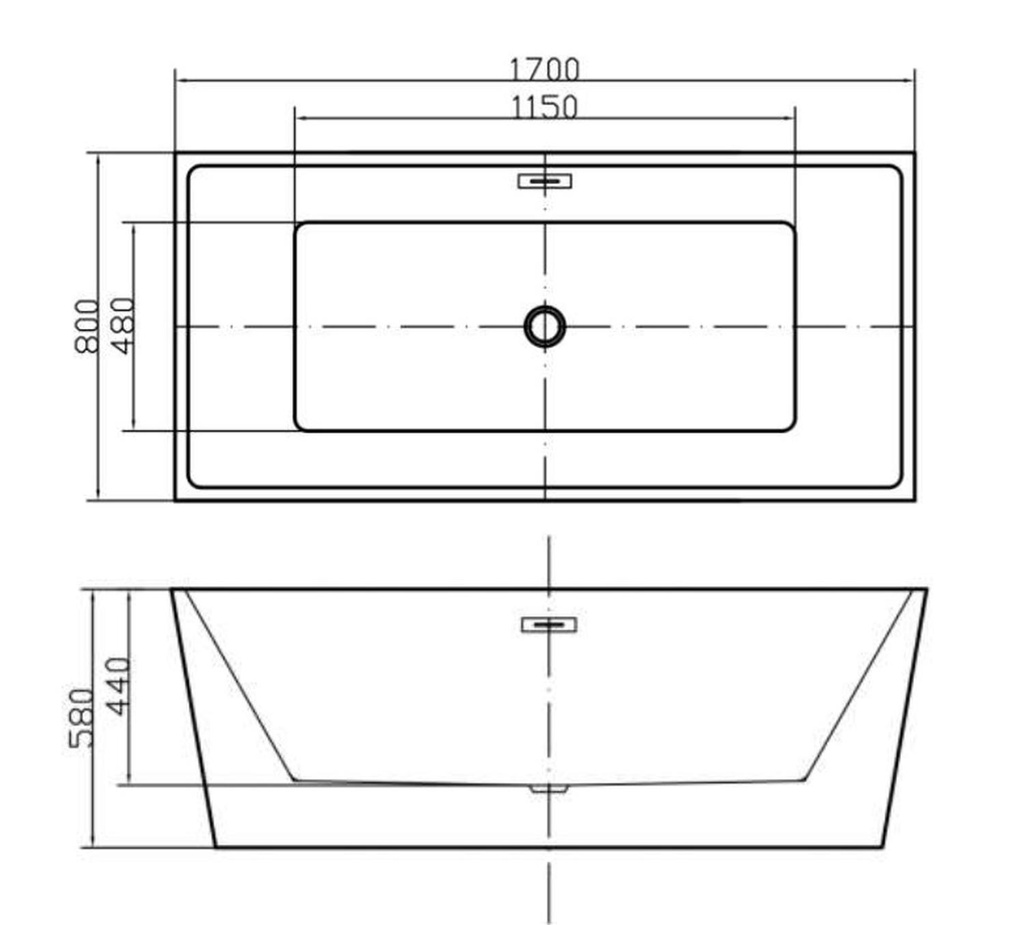 Tina Isla Lubeck 170x80 cm Blanco