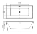Tina Isla Lubeck 170x80 cm Blanco