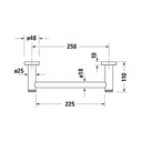 Toallero Barra 25 cm D-Code Cromo