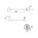 Toallero Barra 26 cm Forum Cromo