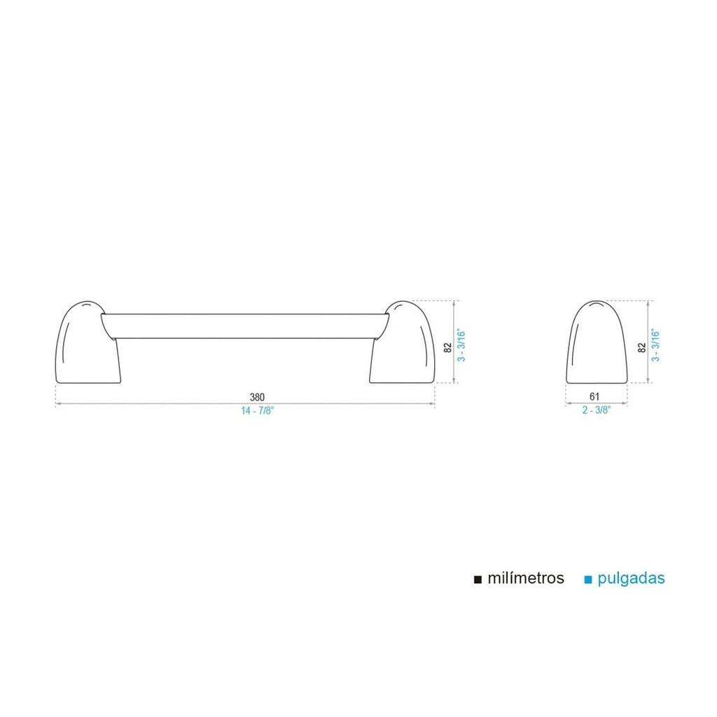 Toallero Barra 30 cm Durfix Blanco