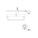 Toallero Barra 48 cm Ego Cromo