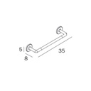 Toalleros Barra 30 cm Ellepi Negro Mate