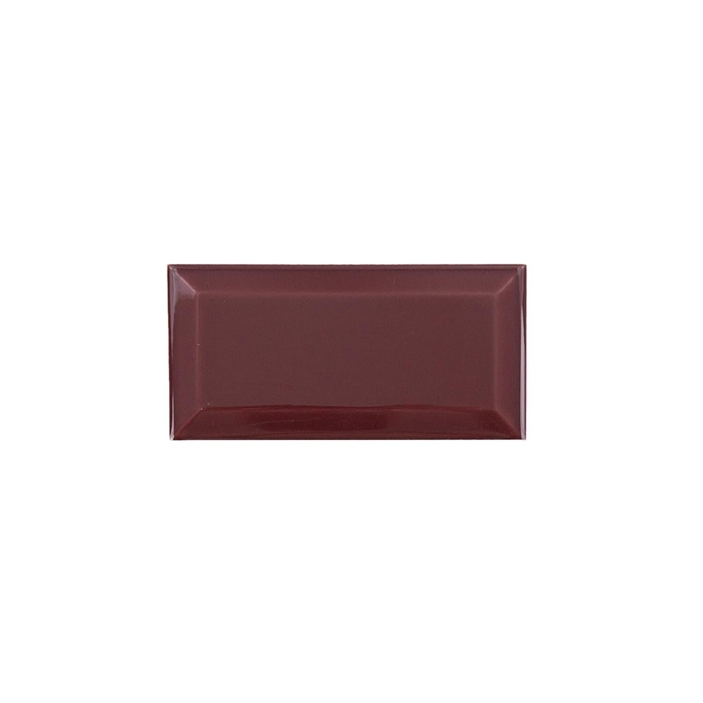 Ceramica Biselado Granate Brillante 7,5x15 cm