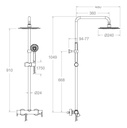 Columna De Ducha Blautherm Grandes Cromo