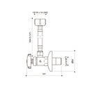 Conjunto Llave Angular Metálica con Flexible 12&quot; para Wc