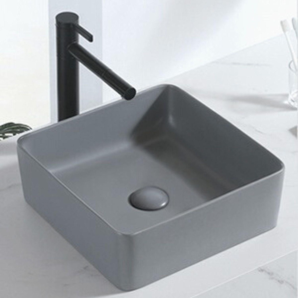 Lavamanos De Sobreponer Colors Cuadrado 36x36 cm Gris