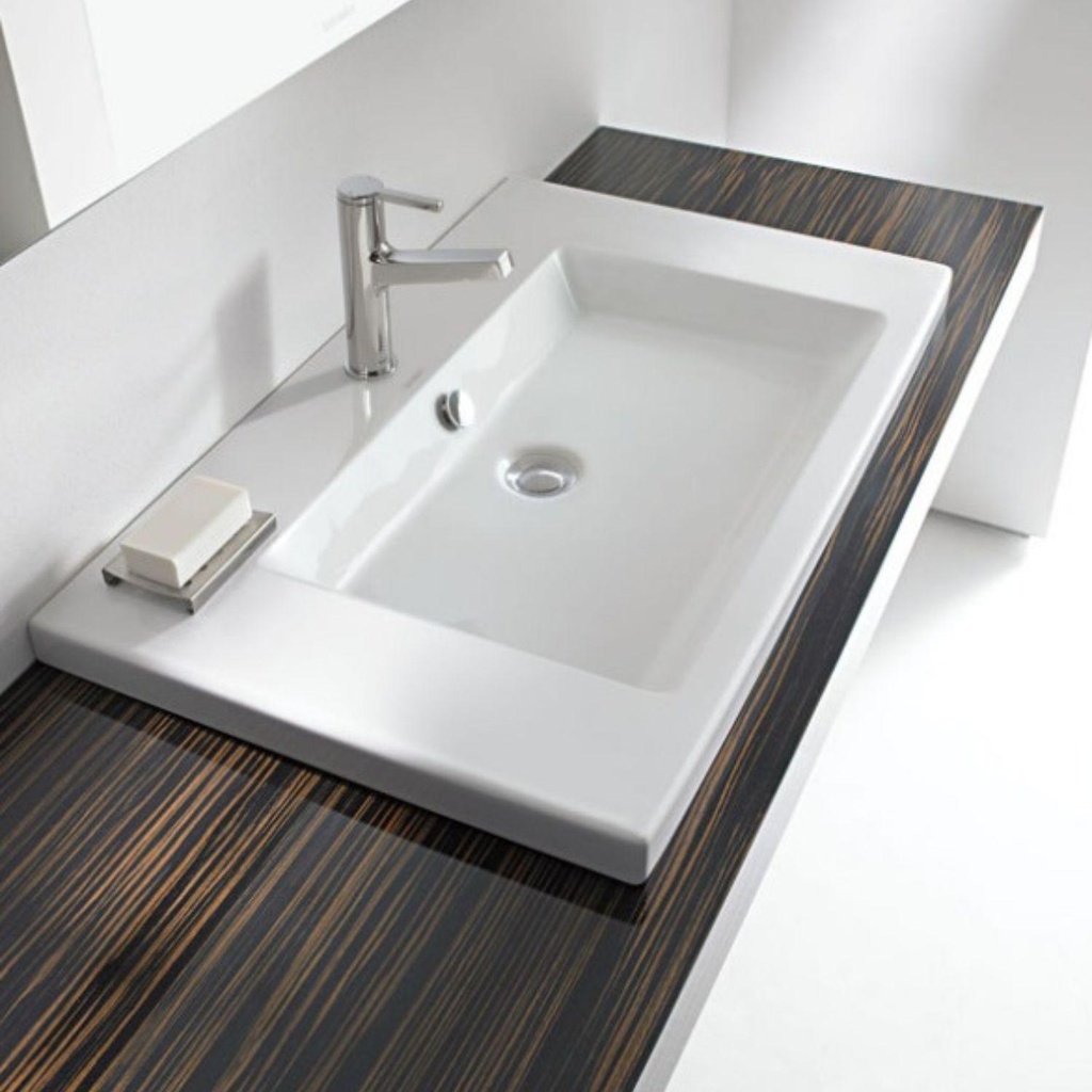 Lavamanos Sobre Cubierta 2° Floor Rectangular 60x43 cm Blanco